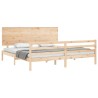 Cadre de lit sans matelas bois massif 
