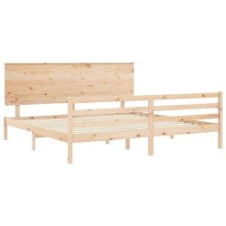 Cadre de lit sans matelas bois massif 