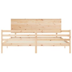 Cadre de lit sans matelas bois massif 