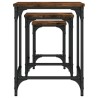 Tables basses gigognes 3 pcs chêne fumé bois d'ingénierie 
