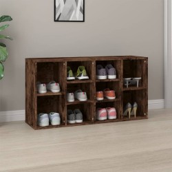 Banc à chaussures Chêne fumé 103x30x54,5 cm Bois d'ingénierie 