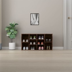 Banc à chaussures Chêne fumé 103x30x54,5 cm Bois d'ingénierie 