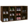 Banc à chaussures Chêne fumé 103x30x54,5 cm Bois d'ingénierie 