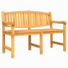 Banc de jardin 149,5x60x90 cm bois de teck solide 