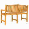Banc de jardin 149,5x60x90 cm bois de teck solide 