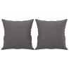 Canapé 2 places avec oreillers décoratifs gris 140cm similicuir 