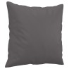 Canapé 2 places avec oreillers décoratifs gris 140cm similicuir 
