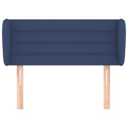 Tête de lit avec oreilles Bleu 103x23x78/88 cm Tissu 