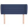 Tête de lit avec oreilles Bleu 103x23x78/88 cm Tissu 