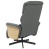 Fauteuil inclinable de massage et repose-pieds gris foncé tissu 