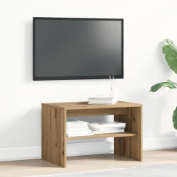 Meuble TV chêne artisanal 60x40x40 cm bois d'ingénierie 