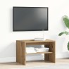 Meuble TV chêne artisanal 60x40x40 cm bois d'ingénierie 