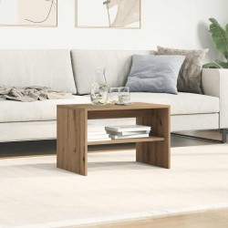Meuble TV chêne artisanal 60x40x40 cm bois d'ingénierie 