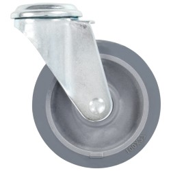 32 pcs Roulettes pivotantes à trou de boulon 100 mm 