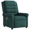 Fauteuil de massage inclinable Vert foncé Tissu 