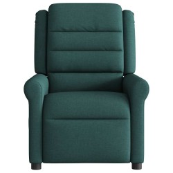 Fauteuil de massage inclinable Vert foncé Tissu 