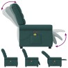 Fauteuil de massage inclinable Vert foncé Tissu 