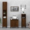 Ensemble de meubles de salle de bain 3 pcs Chêne marron 