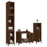 Ensemble de meubles de salle de bain 3 pcs Chêne marron 