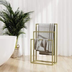 Porte-serviettes sur pied Doré 48x24x79 cm Fer 