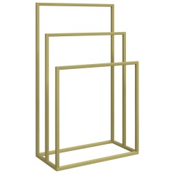 Porte-serviettes sur pied Doré 48x24x79 cm Fer 