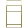 Porte-serviettes sur pied Doré 48x24x79 cm Fer 
