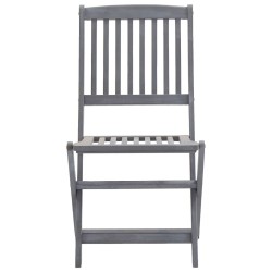 Chaises pliables d'extérieur lot de 4 et coussins Bois d'acacia 