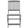 Chaises pliables d'extérieur lot de 4 et coussins Bois d'acacia 