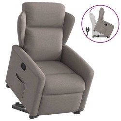Fauteuil inclinable taupe tissu 