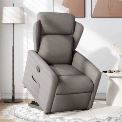 Fauteuil inclinable taupe tissu 