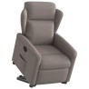 Fauteuil inclinable taupe tissu 