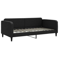 Lit de jour avec gigogne sans matelas noir 100x200 cm 