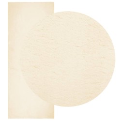 Tapis HUARTE à poils courts doux et lavable crème 80x200 cm 