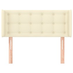 Tête de lit avec oreilles Crème 103x16x78/88 cm Similicuir 