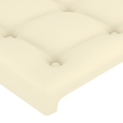 Tête de lit avec oreilles Crème 103x16x78/88 cm Similicuir 