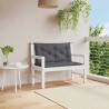 Coussin de banc de jardin anthracite tissu oxford 