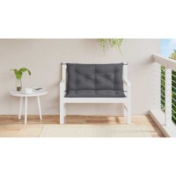 Coussin de banc de jardin anthracite tissu oxford 