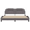 Cadre de lit sans matelas gris 180x200 cm similicuir 