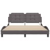 Cadre de lit avec LED sans matelas gris 160x200 cm 