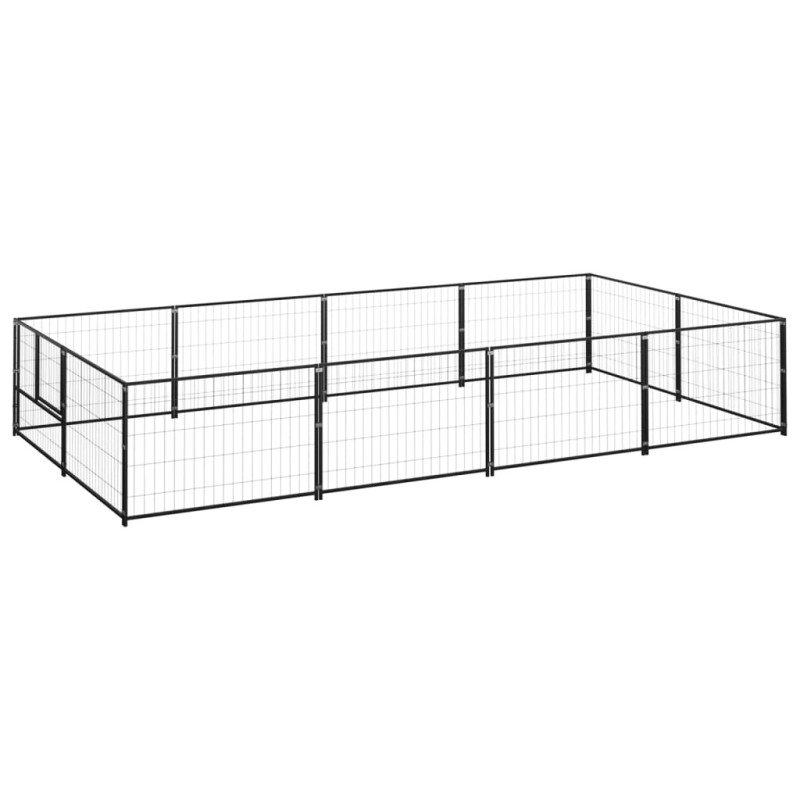 Chenil Noir 8 m² Acier 