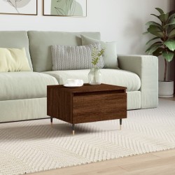 Table basse chêne marron 50x46x35 cm bois d'ingénierie 