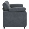 Canapé causeuse gris foncé 140 cm velours 