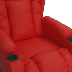 Fauteuil inclinable électrique Rouge bordeaux Similicuir 