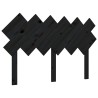 Tête de lit Noir 132x3x81 cm Bois massif de pin 
