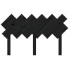 Tête de lit Noir 132x3x81 cm Bois massif de pin 