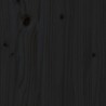 Tête de lit Noir 132x3x81 cm Bois massif de pin 