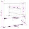 Tête de lit Blanc 106x4x100 cm Bois massif de pin 