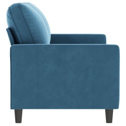 Canapé à 2 places Bleu 140 cm Velours 