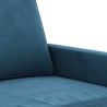 Canapé à 2 places Bleu 140 cm Velours 