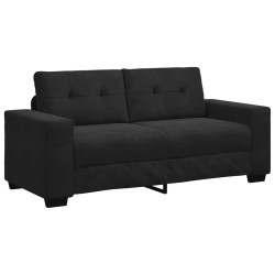 Canapé causeuse noir 140 cm velours 